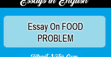 Essay On FOOD PROBLEM