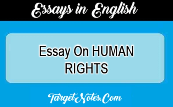 Essay On HUMAN RIGHTS