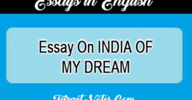 Essay On INDIA OF MY DREAM