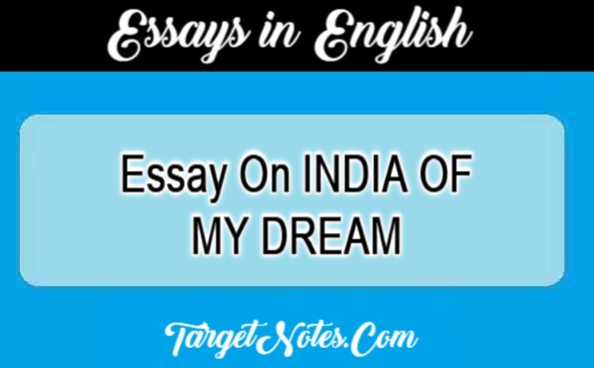 india my dream essay