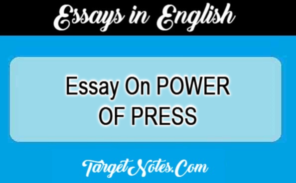 power of press essay