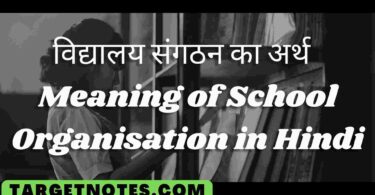 विद्यालय संगठन का अर्थ | Meaning of School Organisation in Hindi