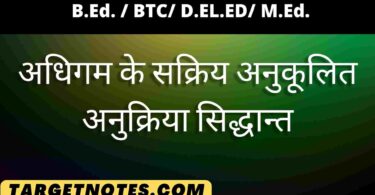 अधिगम के सक्रिय अनुकूलित अनुक्रिया सिद्धान्त