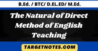 The Natural of Direct Method of English Teaching
