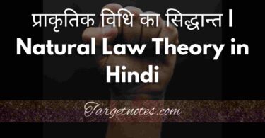 प्राकृतिक विधि का सिद्धान्त | Natural Law Theory in Hindi