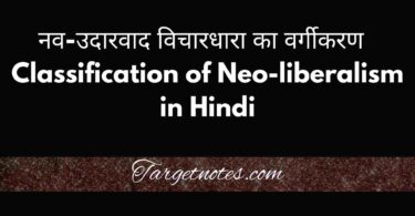 नव-उदारवाद विचारधारा का वर्गीकरण | Classification of Neo-liberalism in Hindi