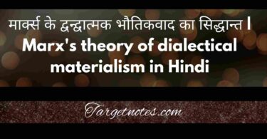 मार्क्स के द्वन्द्वात्मक भौतिकवाद का सिद्धान्त | Marx's theory of dialectical materialism in Hindi