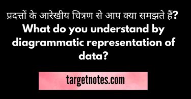 प्रदत्तों के आरेखीय चित्रण से आप क्या समझते हैं? What do you understand by diagrammatic representation of data?