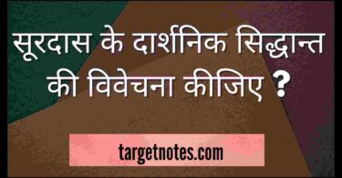 सूरदास के दार्शनिक सिद्धान्त की विवेचना कीजिए ?