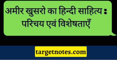 अमीर खुसरो का हिन्दी साहित्य : परिचय एवं विशेषताएँ