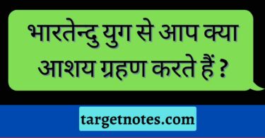 भारतेन्दु युग से आप क्या आशय ग्रहण करते हैं ?