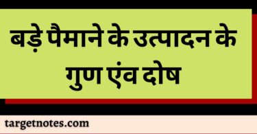 बड़े पैमाने के उत्पादन के गुण एंव दोष