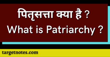 पितृसत्ता क्या है ? What is Patriarchy ?