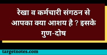 रेखा व कर्मचारी संगठन से आपका क्या आशय है ? इसके गुण-दोष