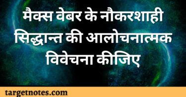 मैक्स वेबर के नौकरशाही सिद्धान्त की आलोचनात्मक