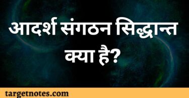 आदर्श संगठन सिद्धान्त क्या है?