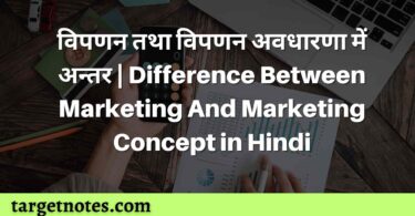 विपणन तथा विपणन अवधारणा में अन्तर | Difference Between Marketing And Marketing Concept in Hindi