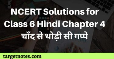 NCERT Solutions for Class 6 Hindi Chapter 4 चाँद से थोड़ी सी गप्पे