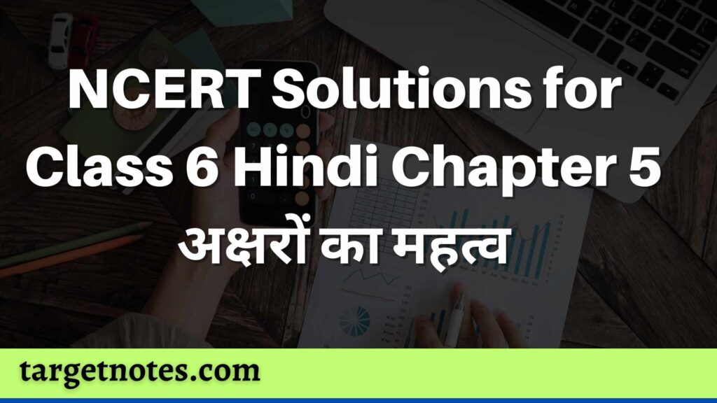 NCERT Solutions for Class 6 Hindi Chapter 5 अक्षरों का महत्व