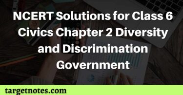 NCERT Solutions for Class 6 Civics Chapter 2 Diversity and Discrimination Government