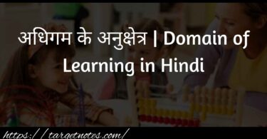 अधिगम के अनुक्षेत्र | Domain of Learning in Hindi