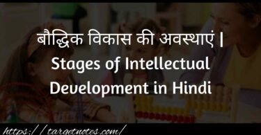 बौद्धिक विकास की अवस्थाएं | Stages of Intellectual Development in Hindi