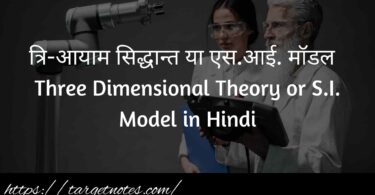 त्रि-आयाम सिद्धान्त या एस.आई. मॉडल | Three Dimensional Theory or S.I. Model in Hindi