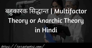 बहुकारक सिद्धान्त | Multifactor Theory or Anarchic Theory in Hindi