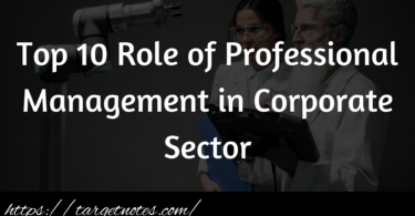 Top 10 Role of Professional Management in Corporate Sector