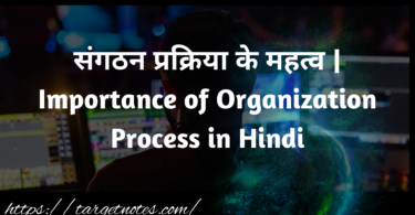 संगठन प्रक्रिया के महत्व | Importance of Organization Process in Hindi