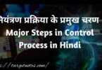 नियंत्रण प्रक्रिया के प्रमुख चरण | Major Steps in Control Process in Hindi